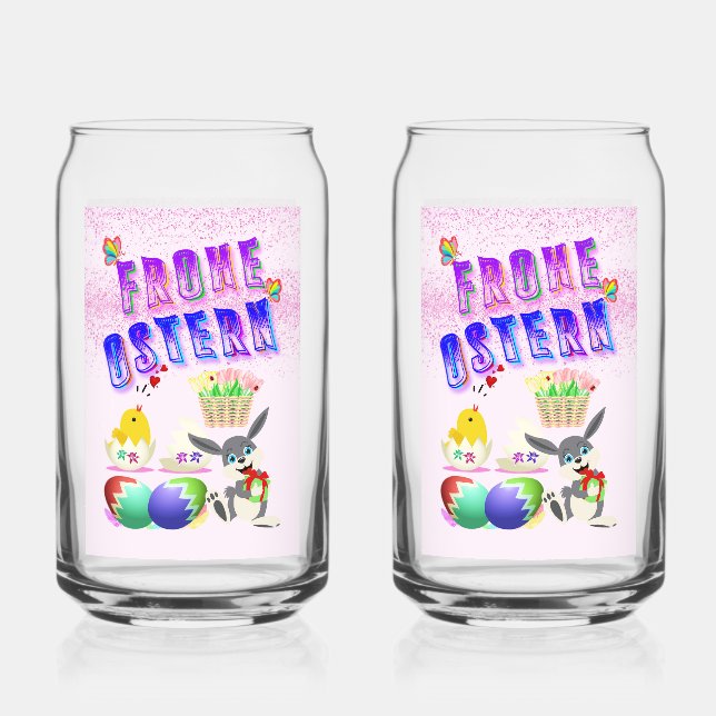 Frohe Ostern Can Glass (Front)