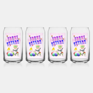 Frohe Ostern Can Glass
