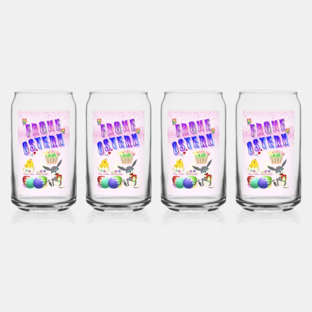 Frohe Ostern Can Glass (Front)