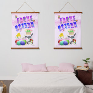 Frohe Ostern Hanging Tapestry