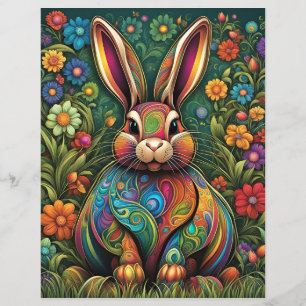 Frohe Ostern - Osterhase in Blumen 2