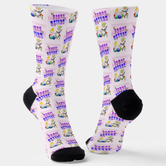 Frohe Ostern Socks (Angled)