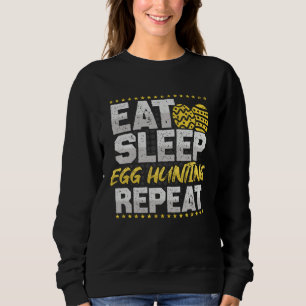 Frohe Ostern T-Shirt Egg Hunting Repeat Funny East Sweatshirt