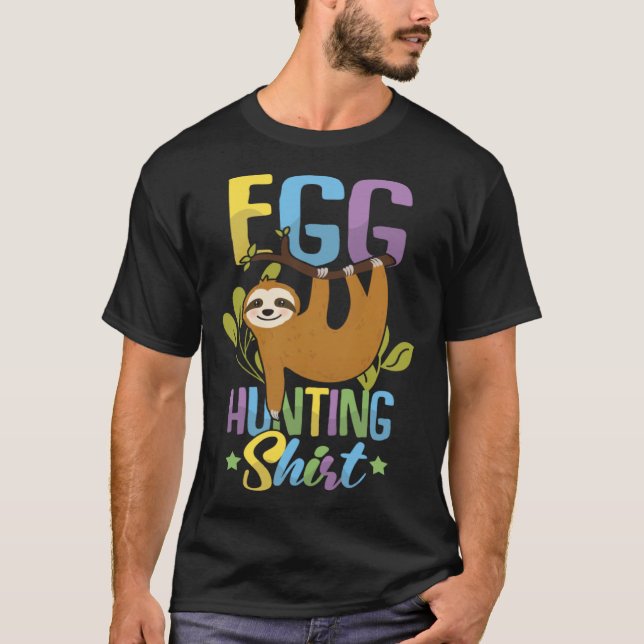 Frohe Ostern T-Shirt Tired Sloth Funny Easter Pull (Front)
