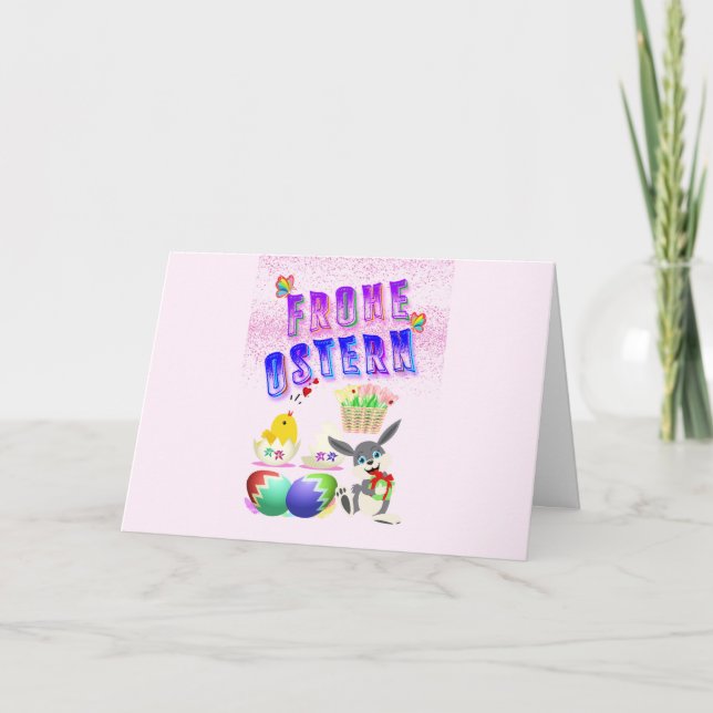 Frohe Ostern Thank You Card (Front)