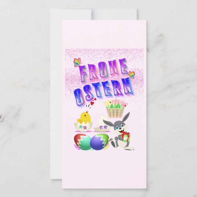 Frohe Ostern Thank You Card (Front)