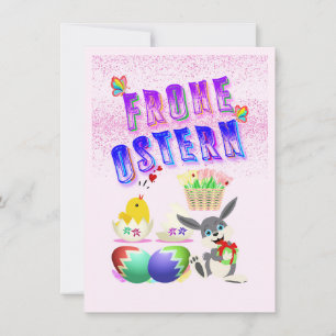 Frohe Ostern Thank You Card
