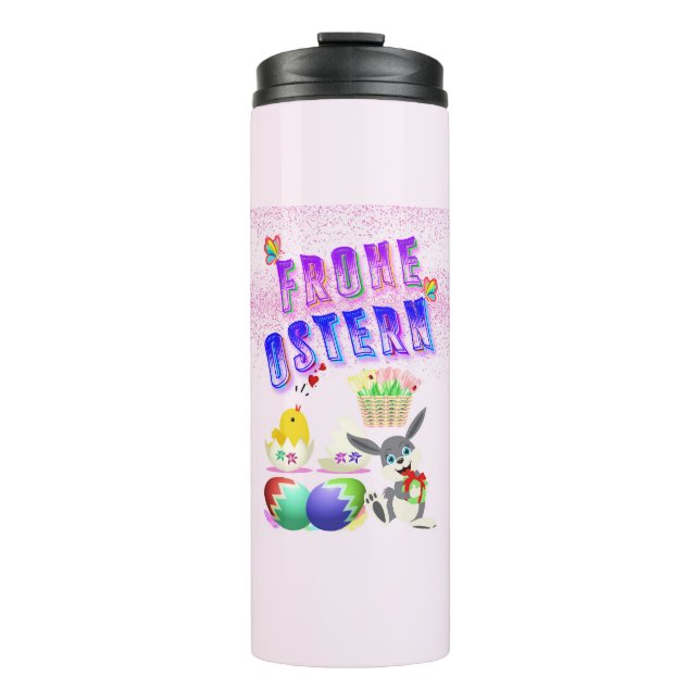 Frohe Ostern Thermal Tumbler (Front)