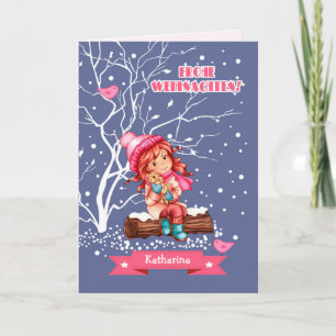 Frohe Weihnachten. Christmas Card in German