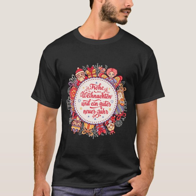 Frohe Weihnachten Christmas Vacation New Year T-Shirt (Front)