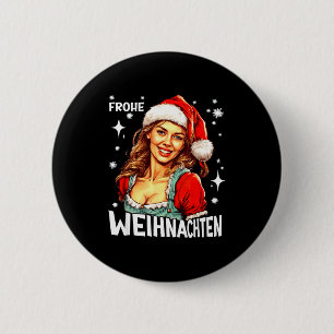 Frohe Weihnachten German Christmas 6 Cm Round Badge