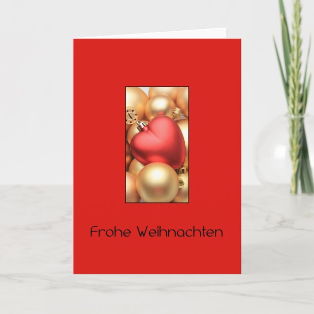 Frohe Weihnachten German Christmas Card (Front)