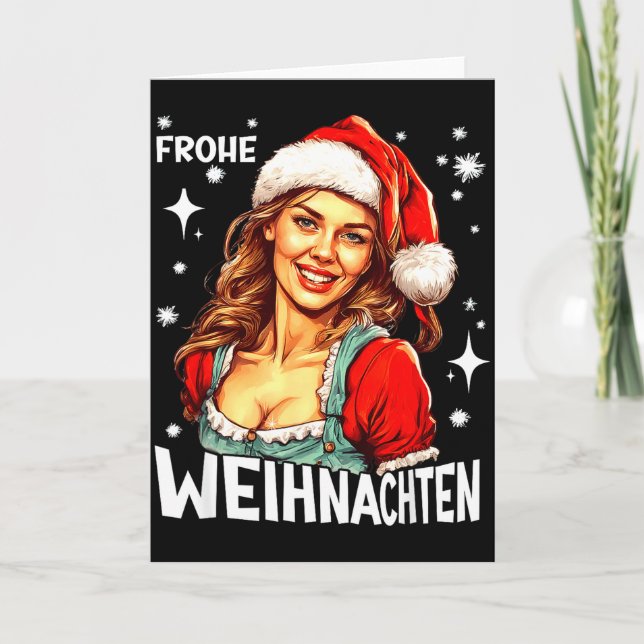 Frohe Weihnachten German Christmas  Card (Front)