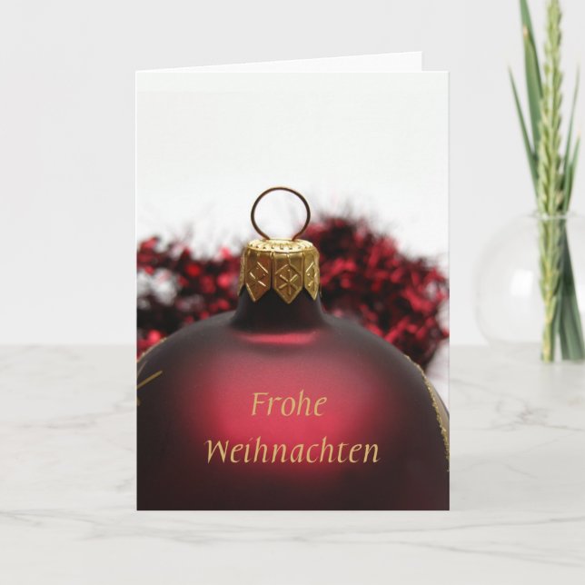 Frohe Weihnachten German Christmas Card (Front)