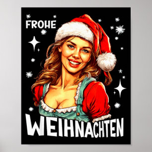 Frohe Weihnachten German Christmas  Poster