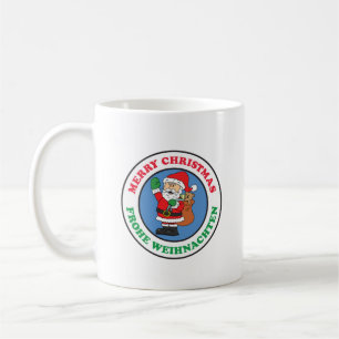 Frohe Weihnachten German Christmas Santa Coffee Mug