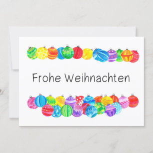 Frohe Weihnachten German Christmas , watercolor Invitation