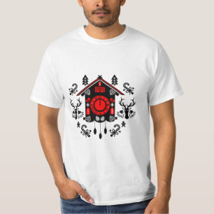 Frohe Weihnachten German Cuckoo Clock T-Shirt