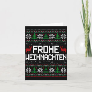 Frohe Weihnachten German Merry Christmas Holidays  Card