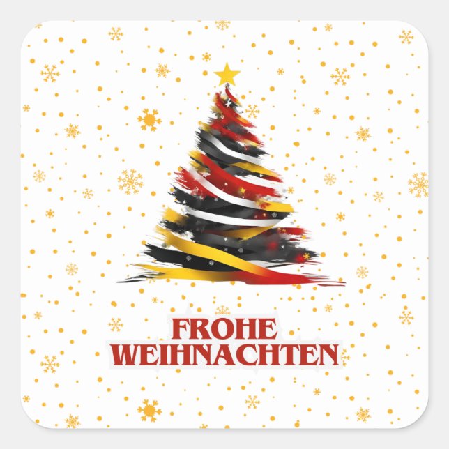 FROHE WEIHNACHTEN GERMAN STICKER (Front)