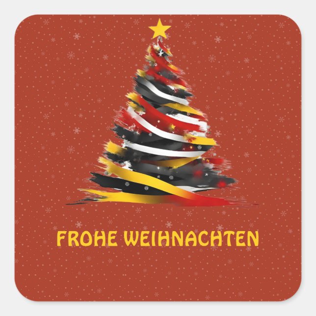 FROHE WEIHNACHTEN GERMAN STICKER (Front)