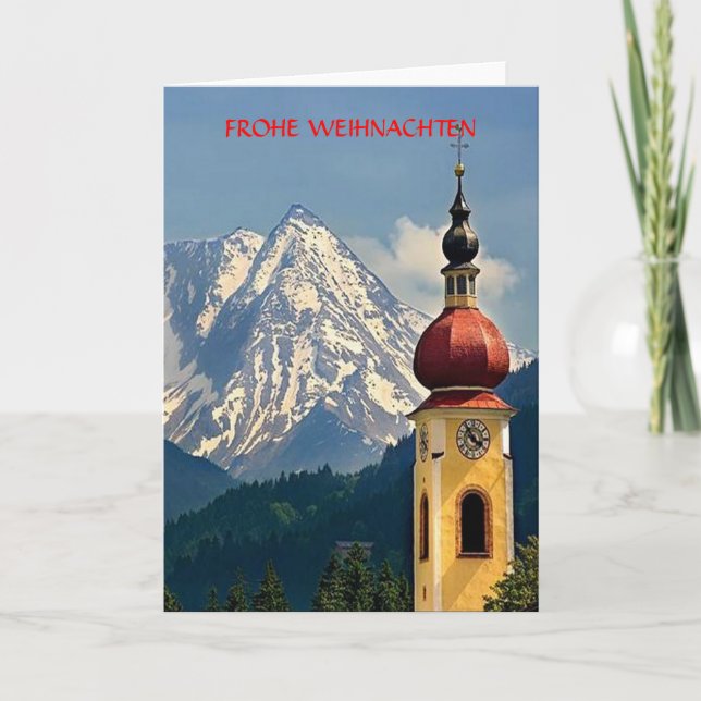 FROHE WEIHNACHTEN  (MERRY CHRISTMAS) HOLIDAY CARD (Front)