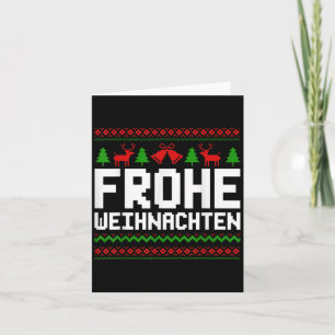 Frohe Weihnachten Merry Christmas In German Funny  Card