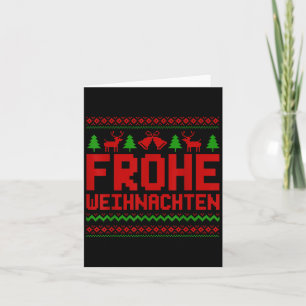 Frohe Weihnachten Merry Christmas In German Funny  Card