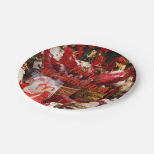 Frohe Weihnachten! Merry Christmas in German rf Paper Plate