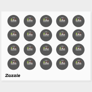 Frohe Weihnachten Merry Christmas Lustig Pinguine Classic Round Sticker