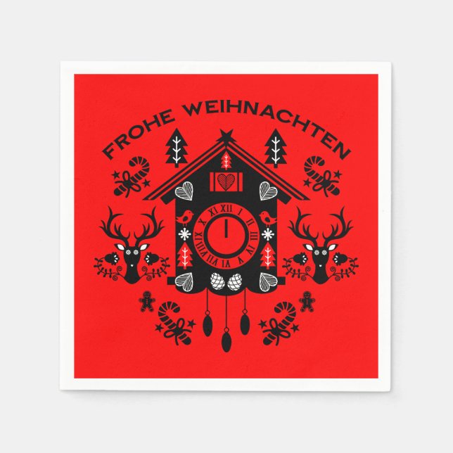Frohe Weihnachten Napkin (Front)