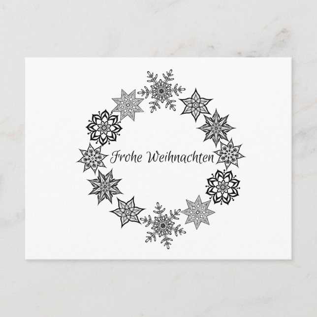 Frohe Weihnachten Post Card  (Front)