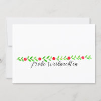 Frohe Weihnachten, watercolor Christmas banner