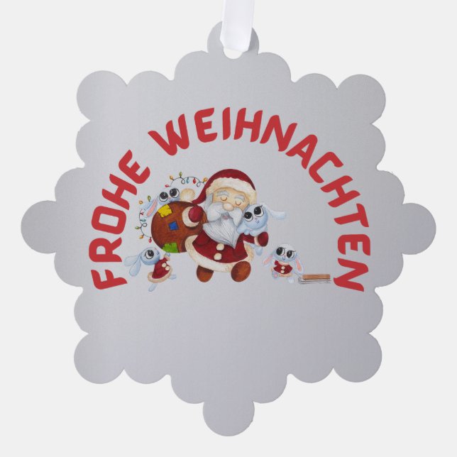 frohe weihnachten,weihnacht,weihnachte,weihnachts, tree decoration card (Front)