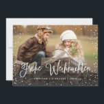 Frohe Weihnachten | Weihnachtskarte Holiday Card<br><div class="desc">Weihnachtskarte mit Foto und Schnee Design</div>