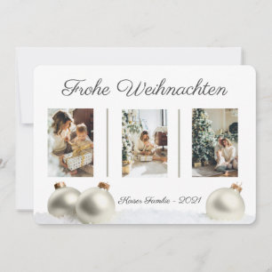 Frohe Weihnachten - Weihnachtskarte mit Fotos Holiday Card
