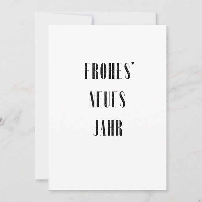 Frohes Neues Jahr - minimalistic typography card (Front)