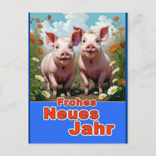 frohes neues jahr postcard