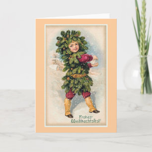 "Frohes Weihnachtsfest" Vintage Christmas Holiday Card