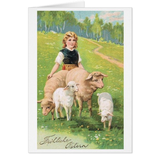 Frohliche Ostern! Vintage German Easter Card