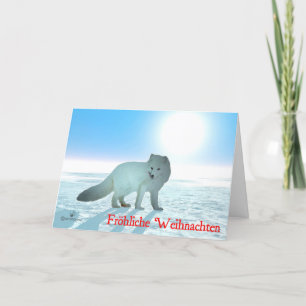 Fröhliche Weihnachten - Arctic Fox Holiday Card