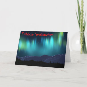 Frohliche Weihnachten - Aurora Borealis Holiday Card