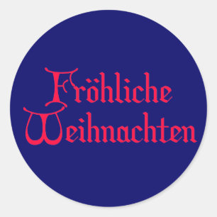 fröhliche Weihnachten Classic Round Sticker