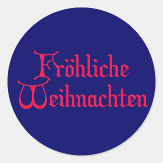 fröhliche Weihnachten Classic Round Sticker