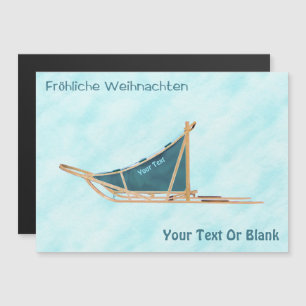 Fröhliche Weihnachten - Dog Sled On Snow