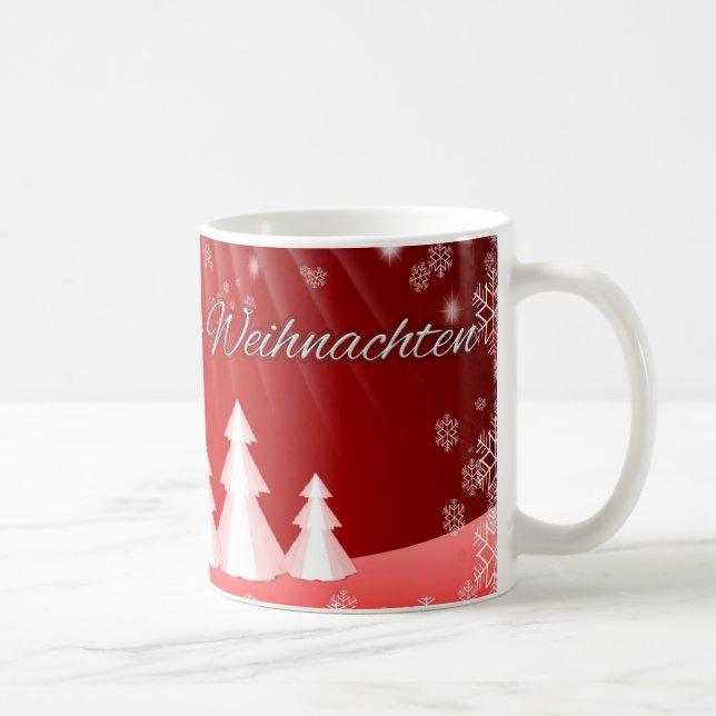 Fröhliche Weihnachten German Merry Christmas Coffee Mug (Right)