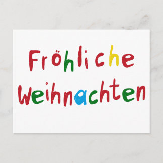 Fröhliche Weihnachten - Grußkarte bunt Postcard