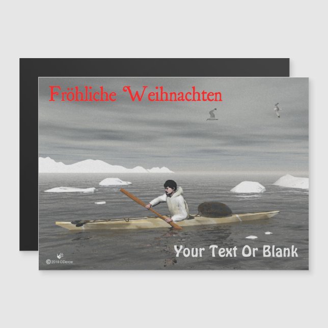 Fröhliche Weihnachten - Inuit Kayak (Front/Back)