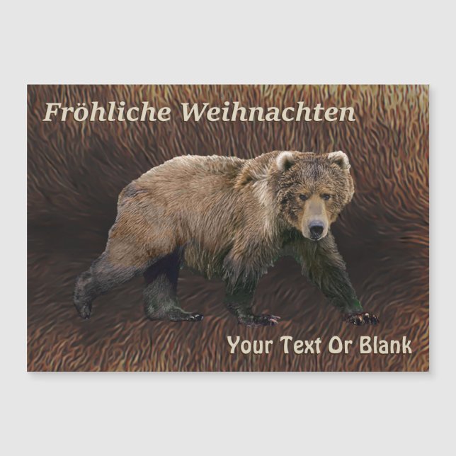 Fröhliche Weihnachten - Kodiak Bear On Caribou Fur (Front)