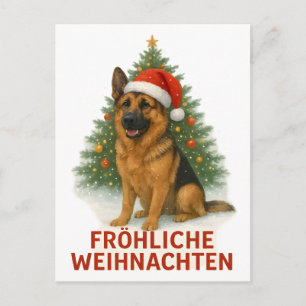 Fröhliche Weihnachten Schäferhund weihnachtshund Postcard